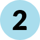 A blue circle with the number 2 in it.