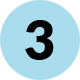 A blue circle with the number three in it.